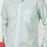 01 camisa masculina premium manga longa azul tiffany