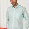 02 camisa masculina premium manga longa azul tiffany