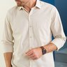 camisa masculina bege baumgarten