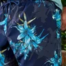 01 shorts de banho masculino azul marinho floral