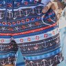 01 shorts de banho masculino azul estampado ancoras e listras