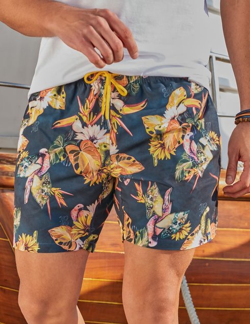 shorts de banho masculino tropical baumgarten