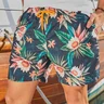 shorts de banho tropical masculino baumgarten frente