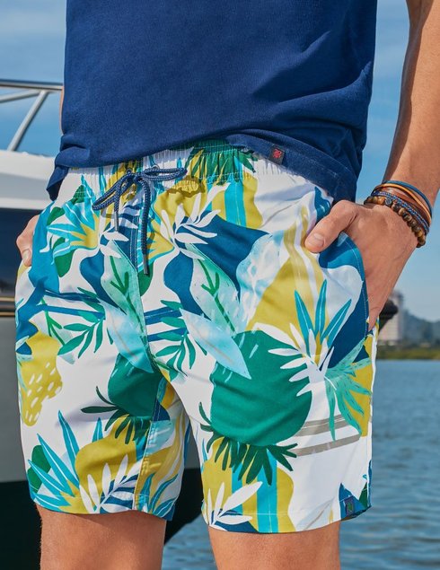 shorts de banho estampa do brasil baumgarten frente