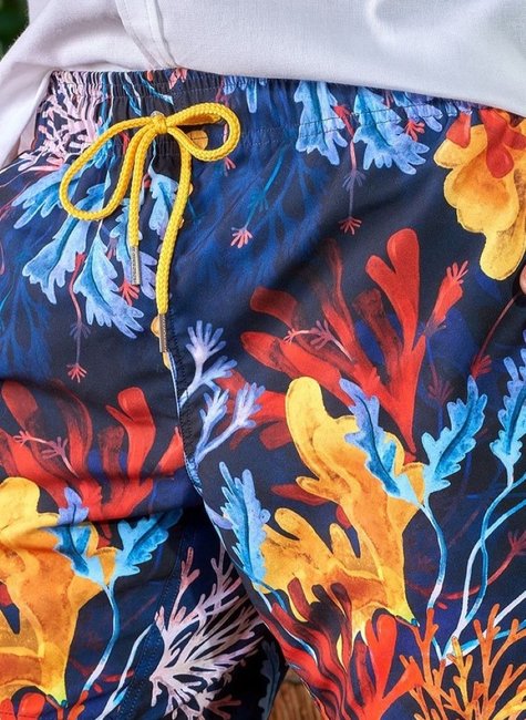 short de banho estampa fundo do mar colorido baumgarten frente proximada