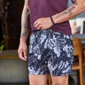 shorts de banho preto e branco baumgarten