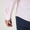 01 camisa masculina manga longa elegance algodao egipcio mini xadrez rosa
