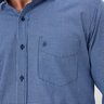 01 camisa masculina manga longa premium xadrez azul com bolso