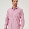 02 camisa masculina manga longa premium mini listras rosa envelhecido