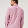 06 camisa masculina manga longa premium mini listras rosa envelhecido