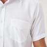 02 camisa masculina manga curta premium branca com detalhes