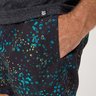 04 shorts de banho masculino preto com bolinhas