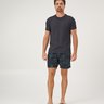 06 shorts de banho masculino preto com bolinhas
