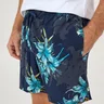 06 shorts de banho masculino azul marinho floral