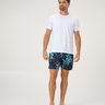 07 shorts de banho masculino azul marinho floral