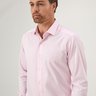 04 camisa masculina manga longa elegance rosa claro algodao pima