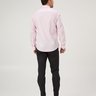 07 camisa masculina manga longa elegance rosa claro algodao pima
