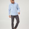09 camisa masculina manga longa elegance algodao pima maquinetado azul claro