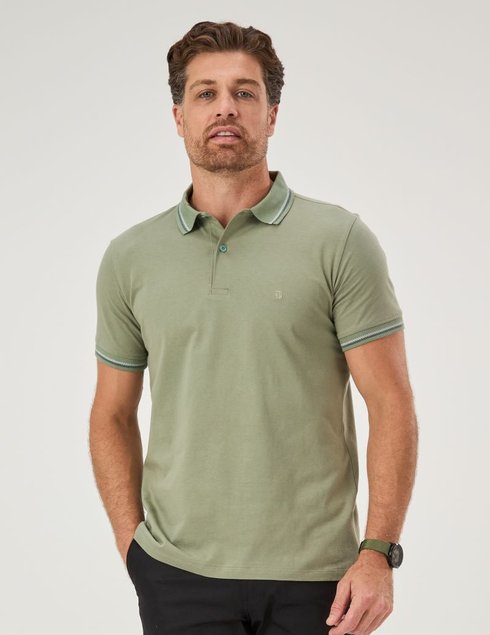 12 camisa masculina polo manga curta meia malha verde oliva