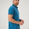 10 camisa masculina polo manga curta meia malha azul petroleo