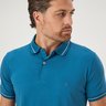 14 camisa masculina polo manga curta meia malha azul petroleo