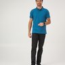 15 camisa masculina polo manga curta meia malha azul petroleo