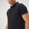 09 camisa masculina polo manga curta meia malha preta