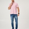 13 camisa masculina polo manga curta piquet rosa claro