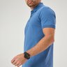 07 camisa masculina polo manga curta piquet azul indigo