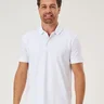 15 camisa masculina polo manga curta malha pima branca