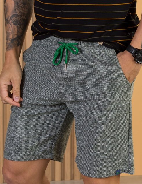 02 bermuda de moletom masculina verde