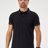 14 camisa masculina polo manga curta meia malha preta