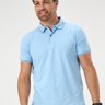 01 camisa masculina polo manga curta azul claro