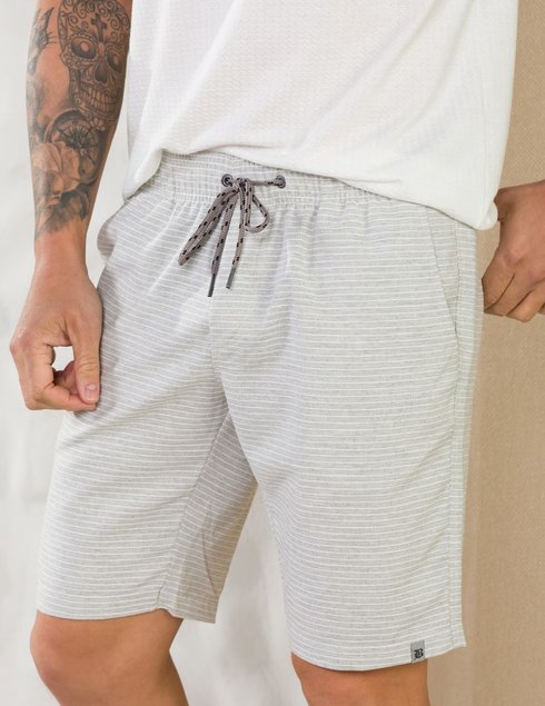 short casual cinza listrado baumgartem