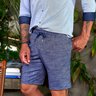 04 shorts casual masculino azul