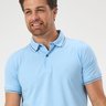 02 camisa masculina polo manga curta azul claro