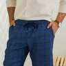 07 shorts casual masculino azul xadrez