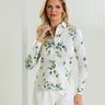 camisa feminina classica baumhgarten branca com floral azul