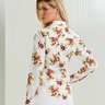 camisa feminina social branca com floral rosa baumgarten costas