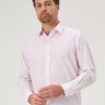 camisa masculina baumgarten premium rosa claro frente proximada