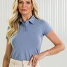 02 camisa polo feminina manga curta azul claro