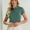 03 camisa polo feminina manga curta verde