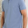 02 camisa masculina polo manga curta texturizada azul claro