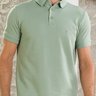 03 camisa masculina polo manga curta texturizada verde claro