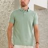 04 camisa masculina polo manga curta texturizada verde claro