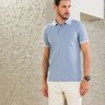 04 camisa masculina polo manga curta azul bebe com bolso