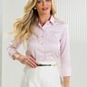 camisa woman rosa claro algodao pima frente