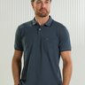 07 camisa masculina polo manga curta chumbo com bolso