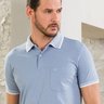 05 camisa masculina polo manga curta azul bebe com bolso