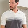 06 camisa masculina polo manga curta piquet rapport off white e cinza